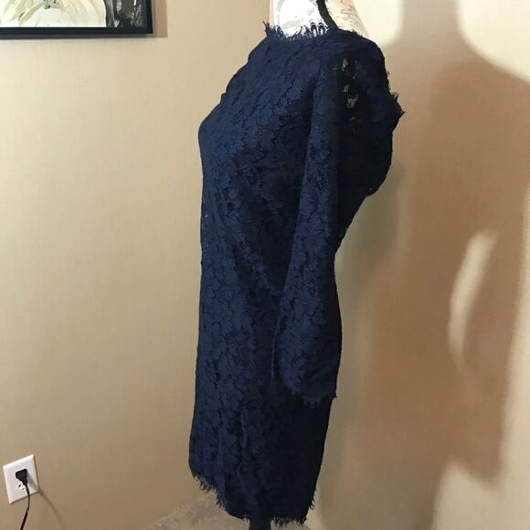 DVF zarita in Navy elegant luxury fitted size 4 - Picture 10 of 15